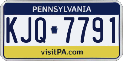PA license plate KJQ7791