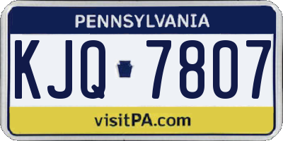 PA license plate KJQ7807