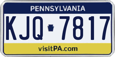 PA license plate KJQ7817