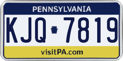 PA license plate KJQ7819