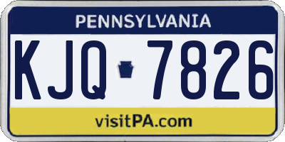 PA license plate KJQ7826