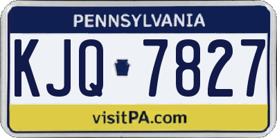PA license plate KJQ7827