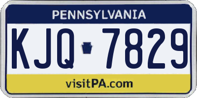 PA license plate KJQ7829