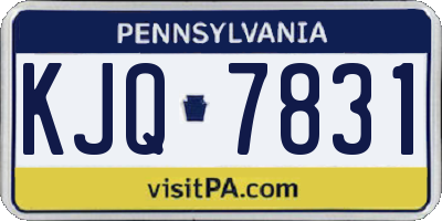 PA license plate KJQ7831