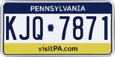 PA license plate KJQ7871
