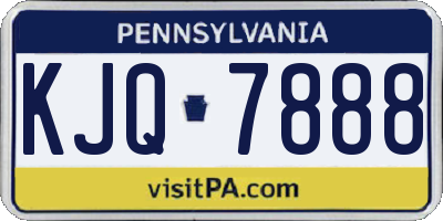 PA license plate KJQ7888