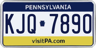 PA license plate KJQ7890