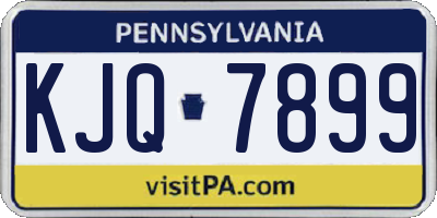 PA license plate KJQ7899