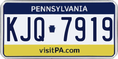 PA license plate KJQ7919