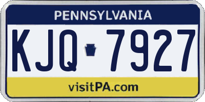 PA license plate KJQ7927