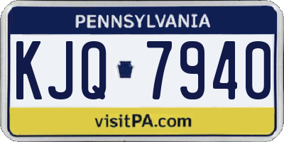 PA license plate KJQ7940