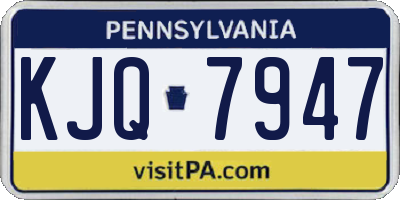 PA license plate KJQ7947