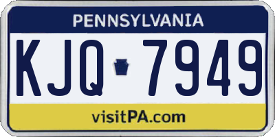 PA license plate KJQ7949