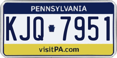 PA license plate KJQ7951