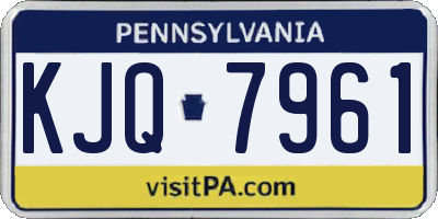 PA license plate KJQ7961