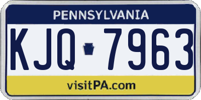 PA license plate KJQ7963