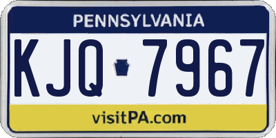PA license plate KJQ7967
