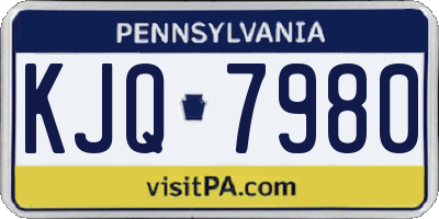 PA license plate KJQ7980