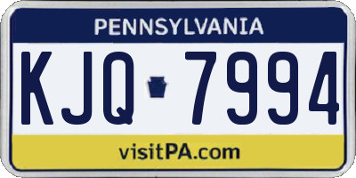 PA license plate KJQ7994