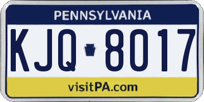PA license plate KJQ8017