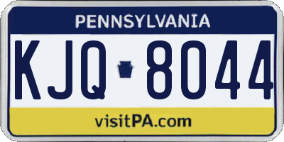 PA license plate KJQ8044