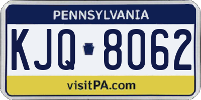 PA license plate KJQ8062