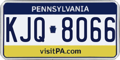 PA license plate KJQ8066