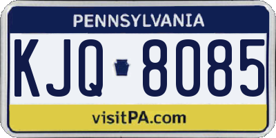 PA license plate KJQ8085