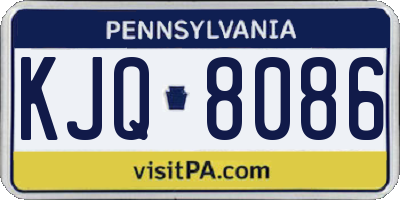 PA license plate KJQ8086