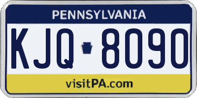 PA license plate KJQ8090