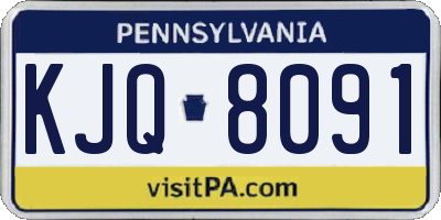 PA license plate KJQ8091