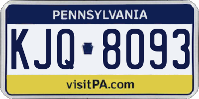 PA license plate KJQ8093