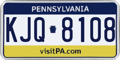 PA license plate KJQ8108