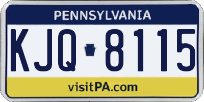 PA license plate KJQ8115