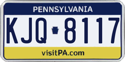 PA license plate KJQ8117