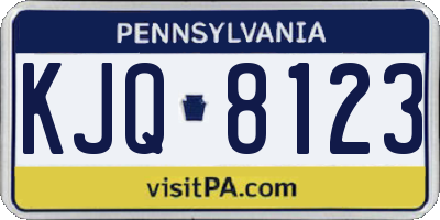 PA license plate KJQ8123