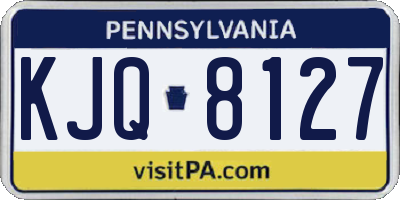 PA license plate KJQ8127