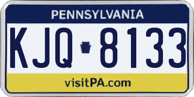 PA license plate KJQ8133