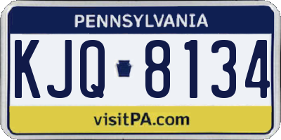 PA license plate KJQ8134