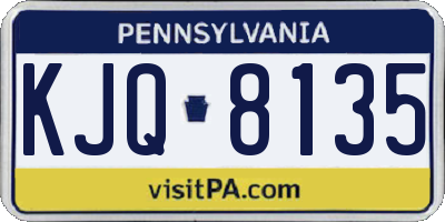 PA license plate KJQ8135