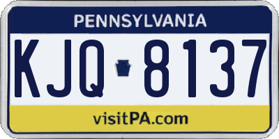 PA license plate KJQ8137