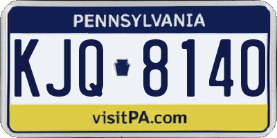 PA license plate KJQ8140