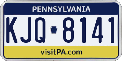 PA license plate KJQ8141
