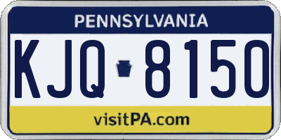 PA license plate KJQ8150