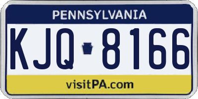 PA license plate KJQ8166