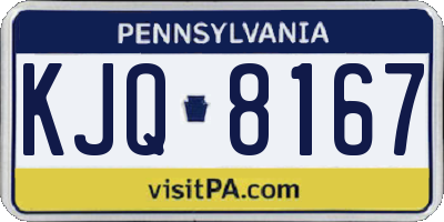 PA license plate KJQ8167