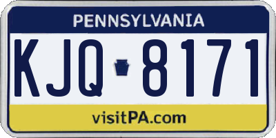 PA license plate KJQ8171
