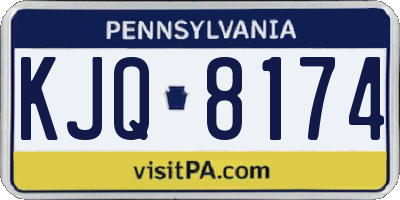PA license plate KJQ8174
