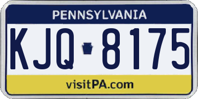 PA license plate KJQ8175
