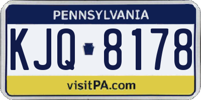 PA license plate KJQ8178